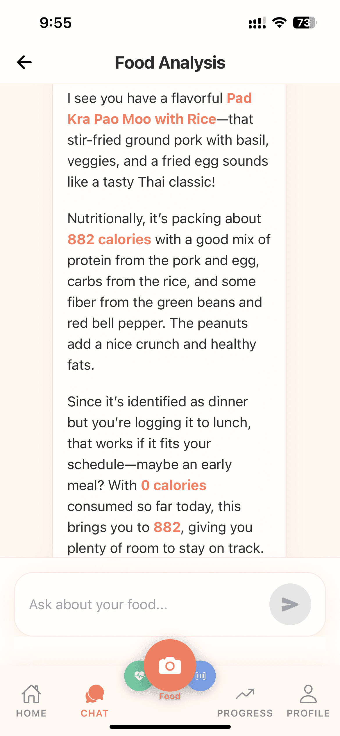 Chat with your food insights